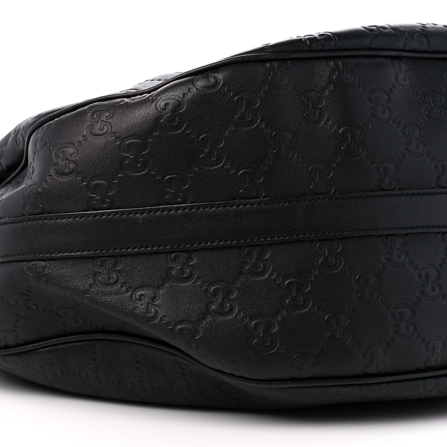 Guccissima Large GG Twins Hobo Black