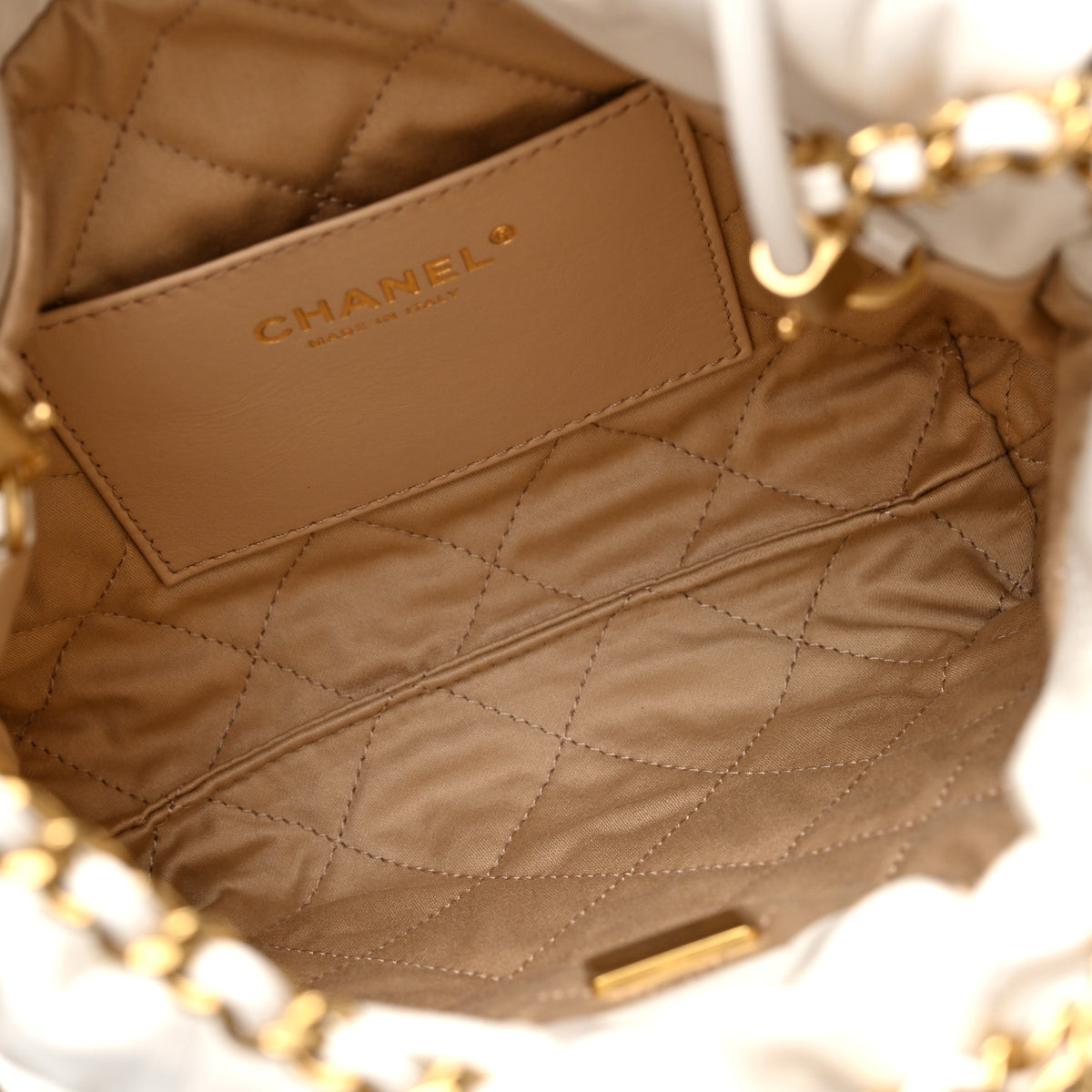 Chanel Shiny Calfskin Quilted Mini Chanel 22 White 4 of 9