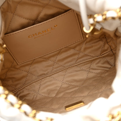 Chanel Shiny Calfskin Quilted Mini Chanel 22 White 4 of 9