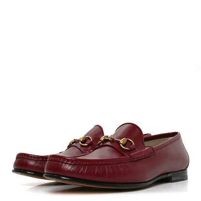 Gucci Betis Glamour Calfskin Mens 1953 Horsebit Loafers 9.5  Rosso Ancora 3 of 8