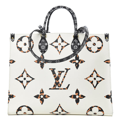 Louis Vuitton Monogram Giant Jungle Onthego GM Ivory 1 of 13