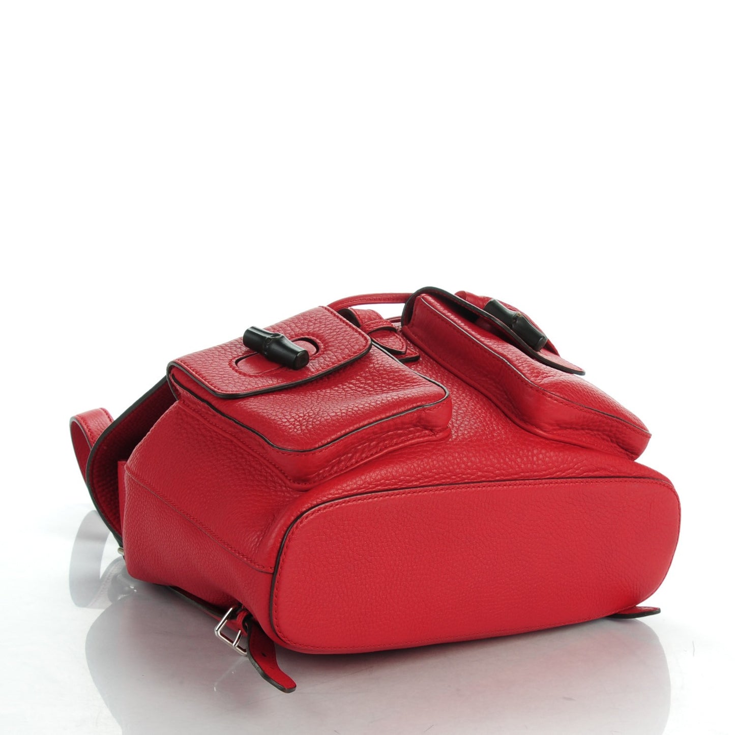 Cellarius Calfskin Medium Bamboo Backpack Hibiscus Red