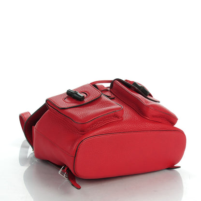 Gucci Cellarius Calfskin Medium Bamboo Backpack Hibiscus Red 4 of 7