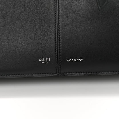 Celine Supple Natural Calfskin Medium Tri-Fold Bag Black 5 of 10