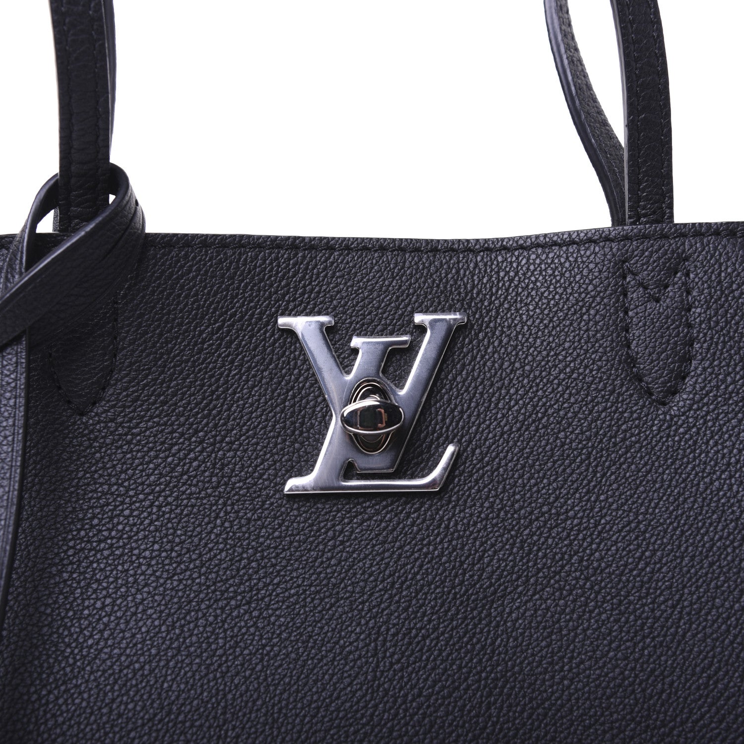 Louis Vuitton Calfskin Lockme Cabas Black 9 of 14