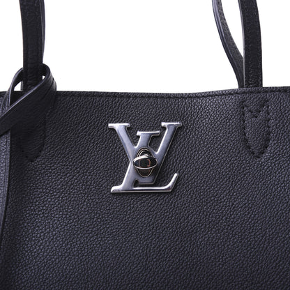 Louis Vuitton Calfskin Lockme Cabas Black 9 of 14