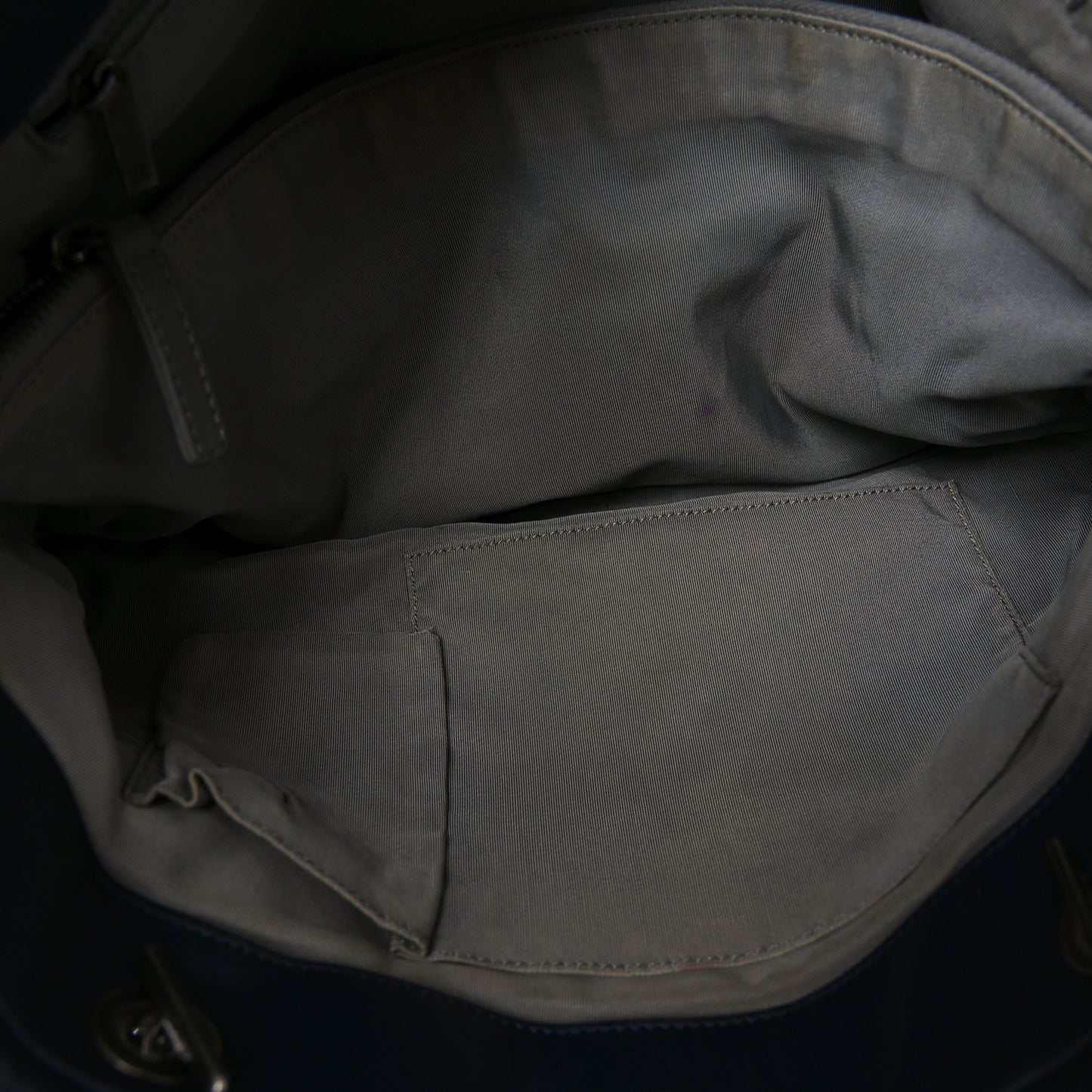 Calfskin Quilted Large Coco Pleats Tote Navy