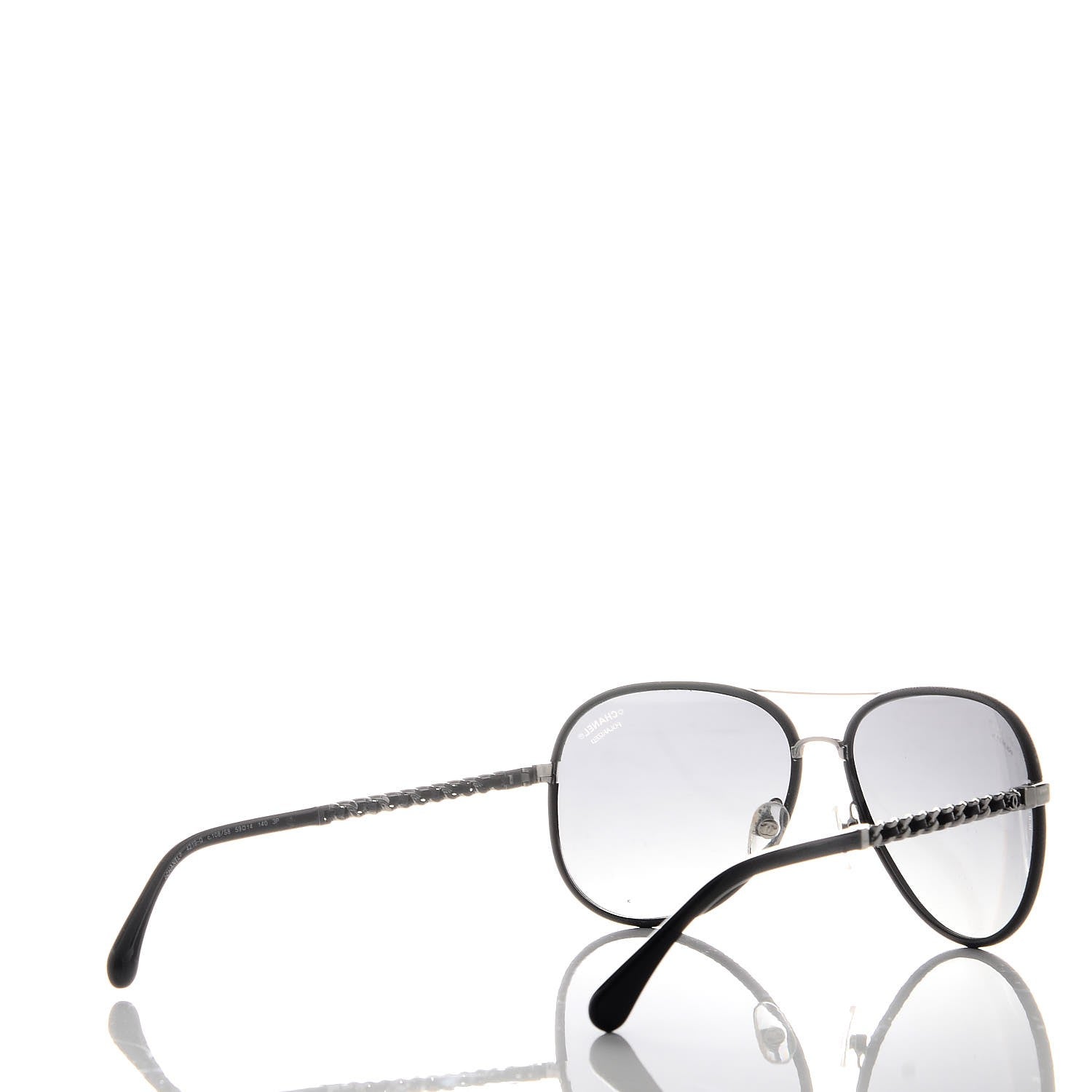 Chanel Polarized Pilot Winter Sunglasses 4219 Black 4 of 7