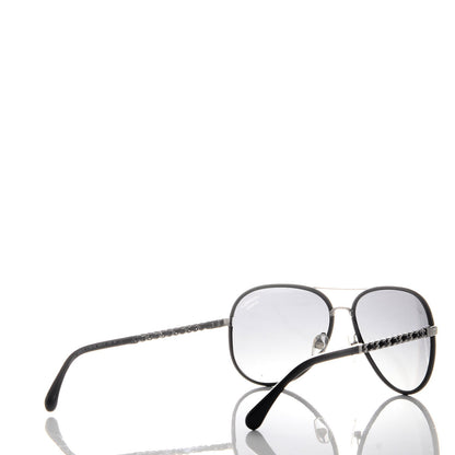 Chanel Polarized Pilot Winter Sunglasses 4219 Black 4 of 7