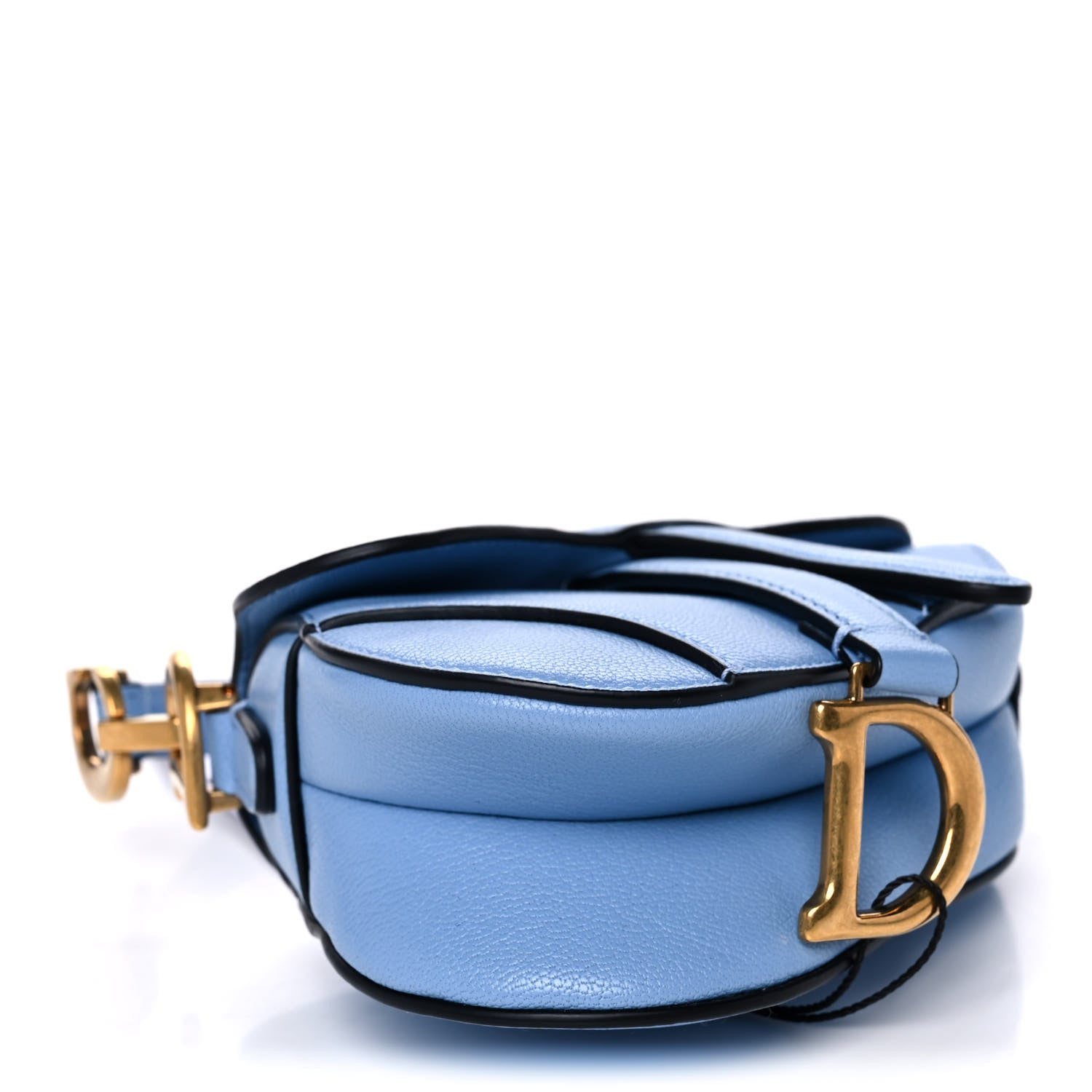 Christian Dior Goatskin Micro Saddle Bag Cornflower Blue 4 of 10