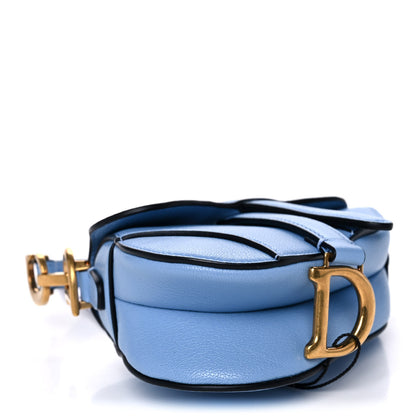 Christian Dior Goatskin Micro Saddle Bag Cornflower Blue 4 of 10