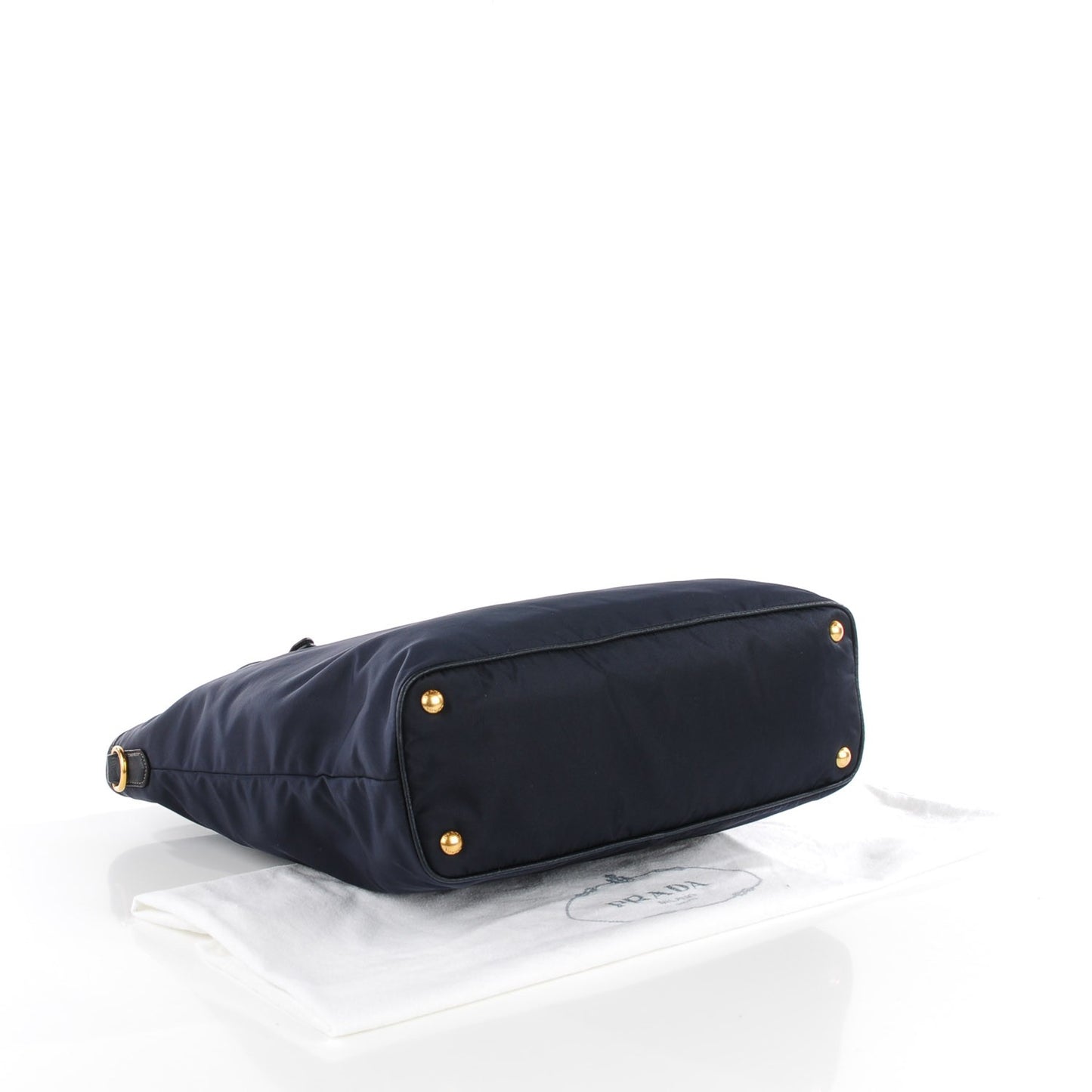 Vitello Daino Tessuto Nylon Tote Blue