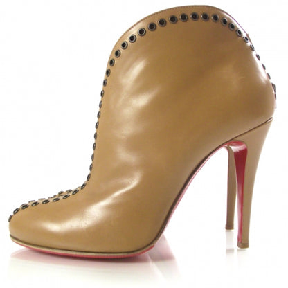 Christian Louboutin Leather Catch Me 100 Booties 38.5 Camel 2 of 7