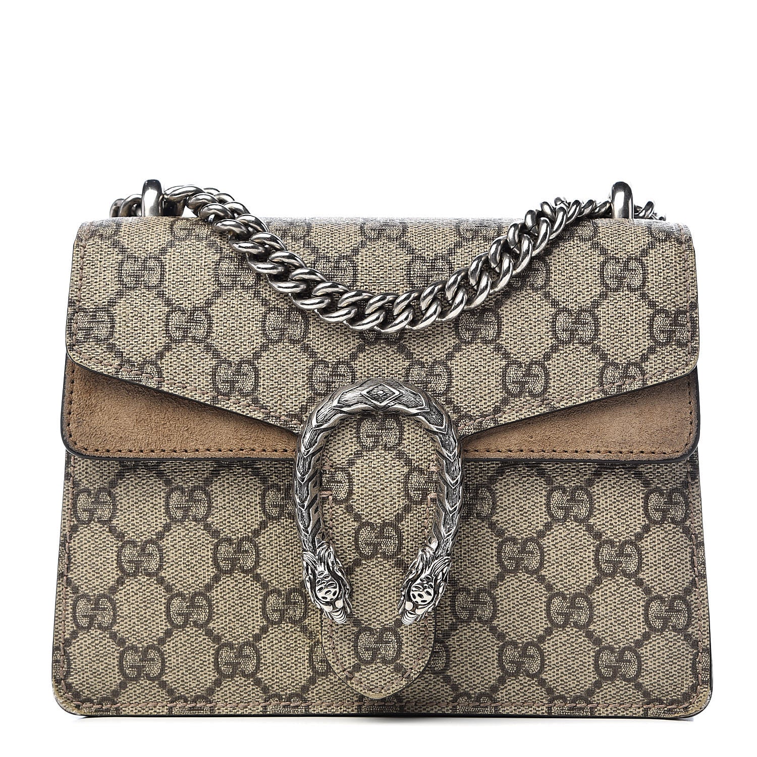 Gucci GG Supreme Monogram Mini Dionysus Shoulder Bag Taupe 1 of 14