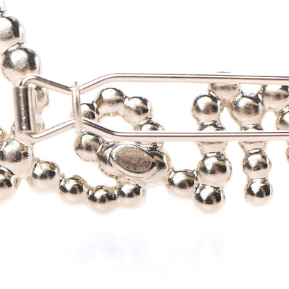Chanel Metal Glass Swirling Pearls Hair Clip Gold 3 of 4