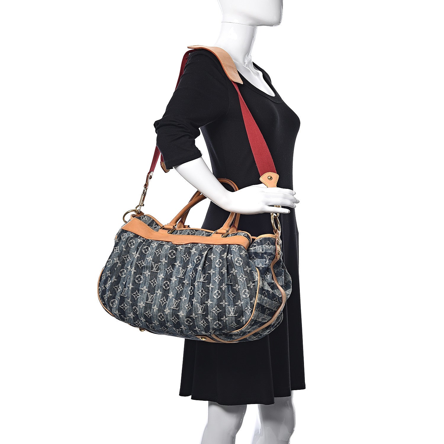Louis Vuitton Denim Raye Cabas GM 2 of 14