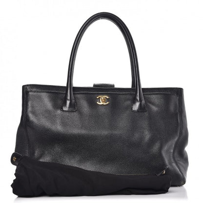 Chanel Calfskin Cerf Executive Shopper Tote Black 5 of 12