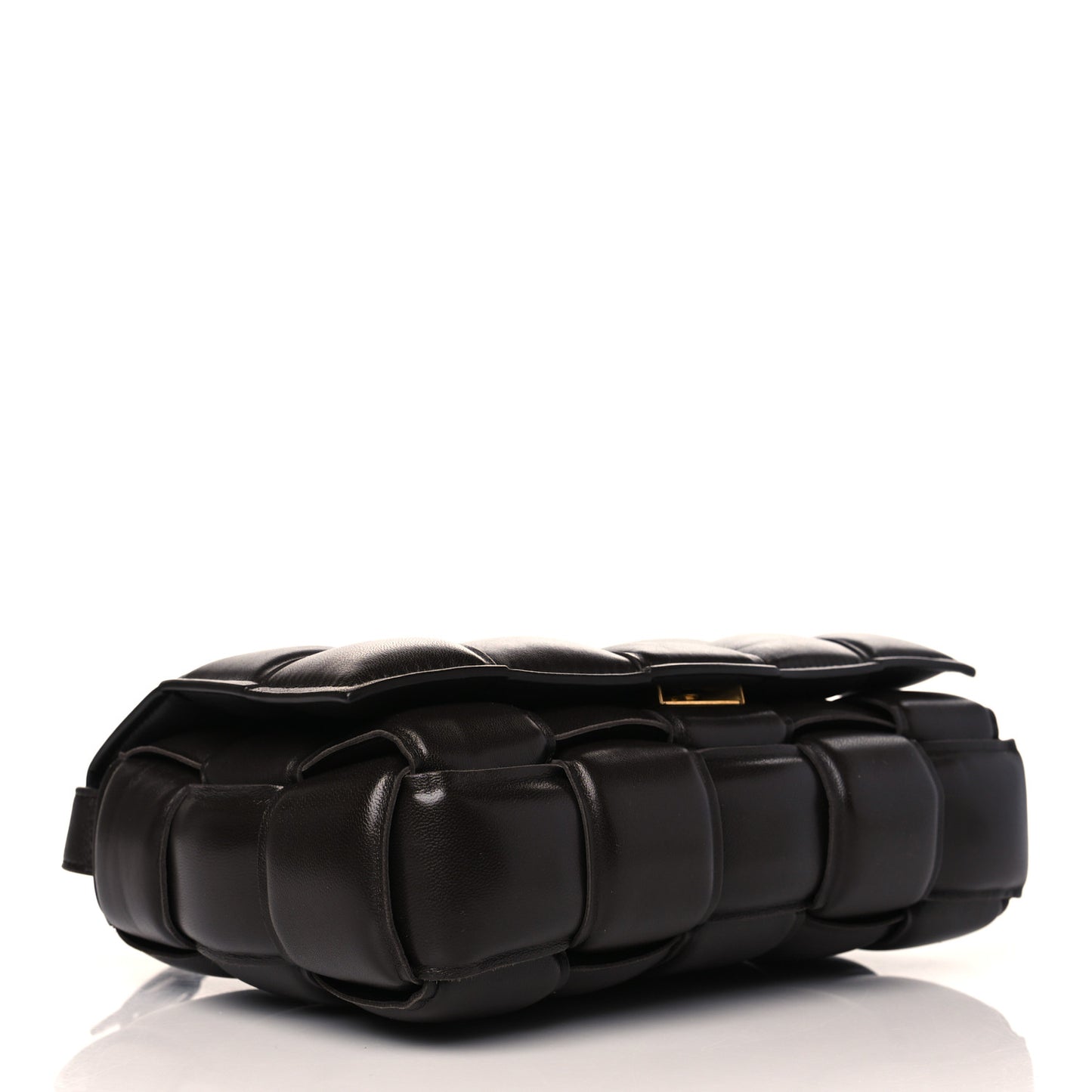Nappa Maxi Intreccio Padded Cassette Crossbody Bag Fondente