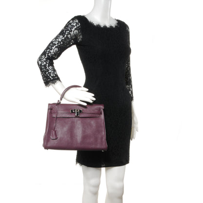 Hermes Chevre Kelly Retourne 32 Raisin 2 of 10