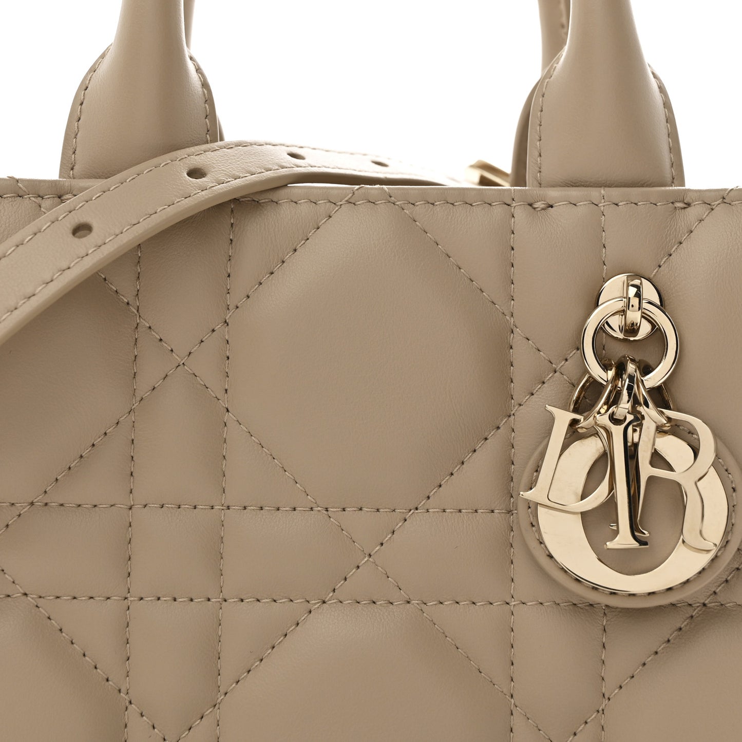 Calfskin Macrocannage Mini Book Tote Trench Beige