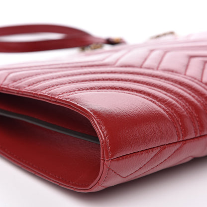 Gucci Azalea Calfskin Matelasse Heart Medium GG Marmont Slim Shoulder Bag Romantic Cerise 9 of 10