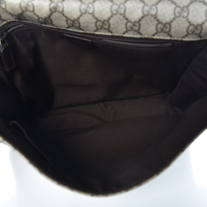 Gucci GG Plus Monogram Web Medium Flap Messenger Beige Dark Brown 7 of 9