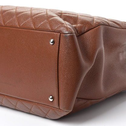 Chanel Caviar Quilted XL Grand Shopping Tote GST Brown 6 of 9