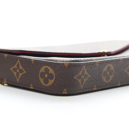 Louis Vuitton Monogram Pochette Felicie Chain Wallet Fuchsia 12 of 14