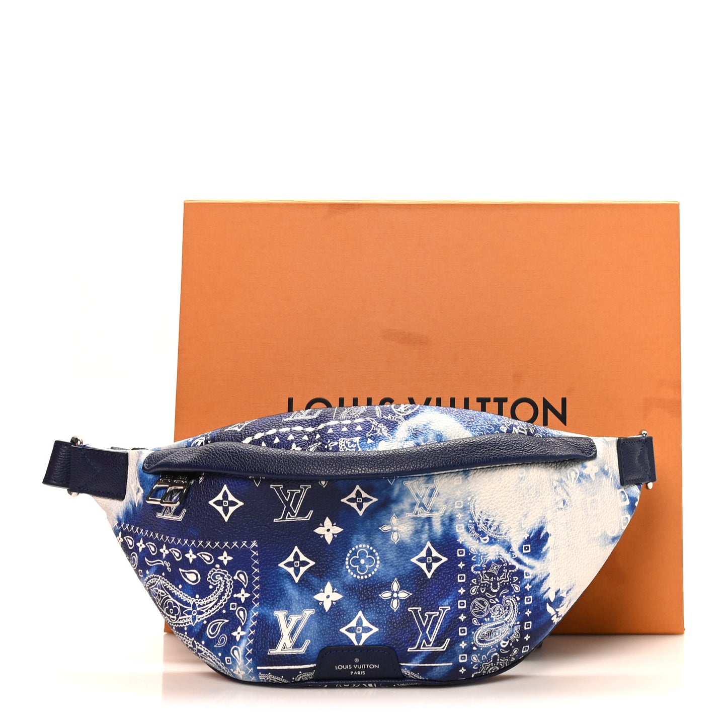 Cowhide Monogram Bandana Discovery Bumbag PM Blue