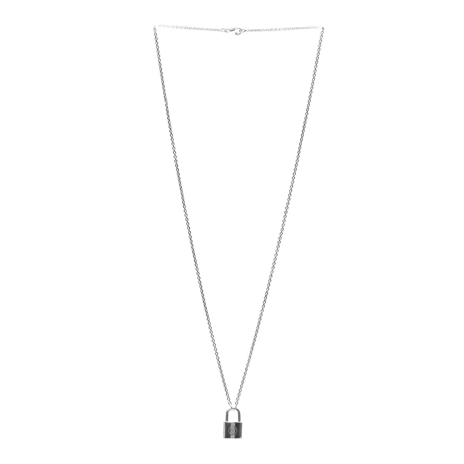 Louis Vuitton Sterling Silver Lockit Necklace 3 of 6
