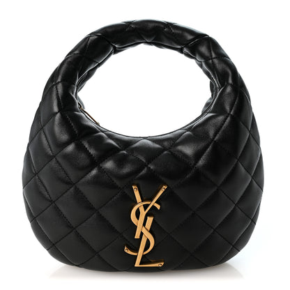 Saint Laurent Lambskin Quilted Icarino Bag Black 1 of 9