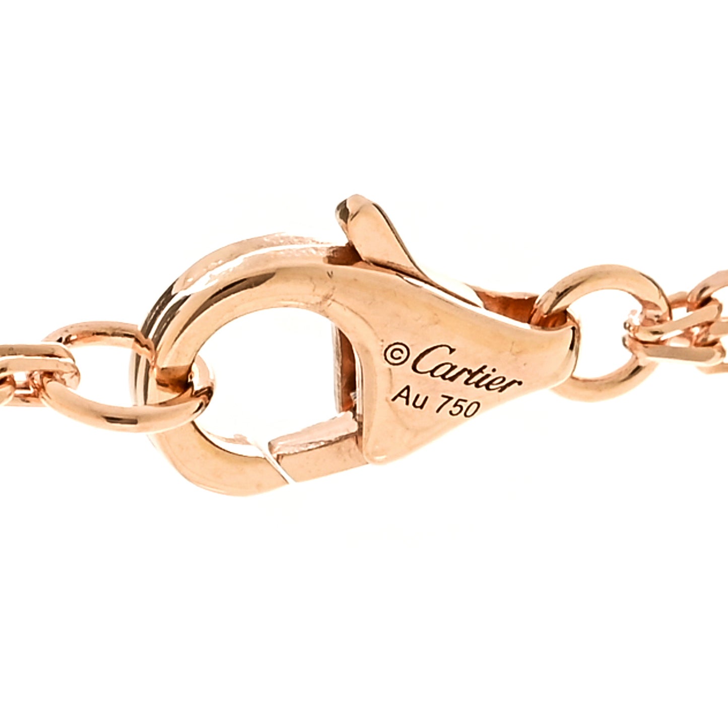 18K Pink Gold 2 Diamond LOVE Necklace