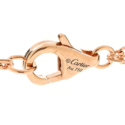 Cartier 18K Pink Gold 2 Diamond LOVE Necklace 6 of 8