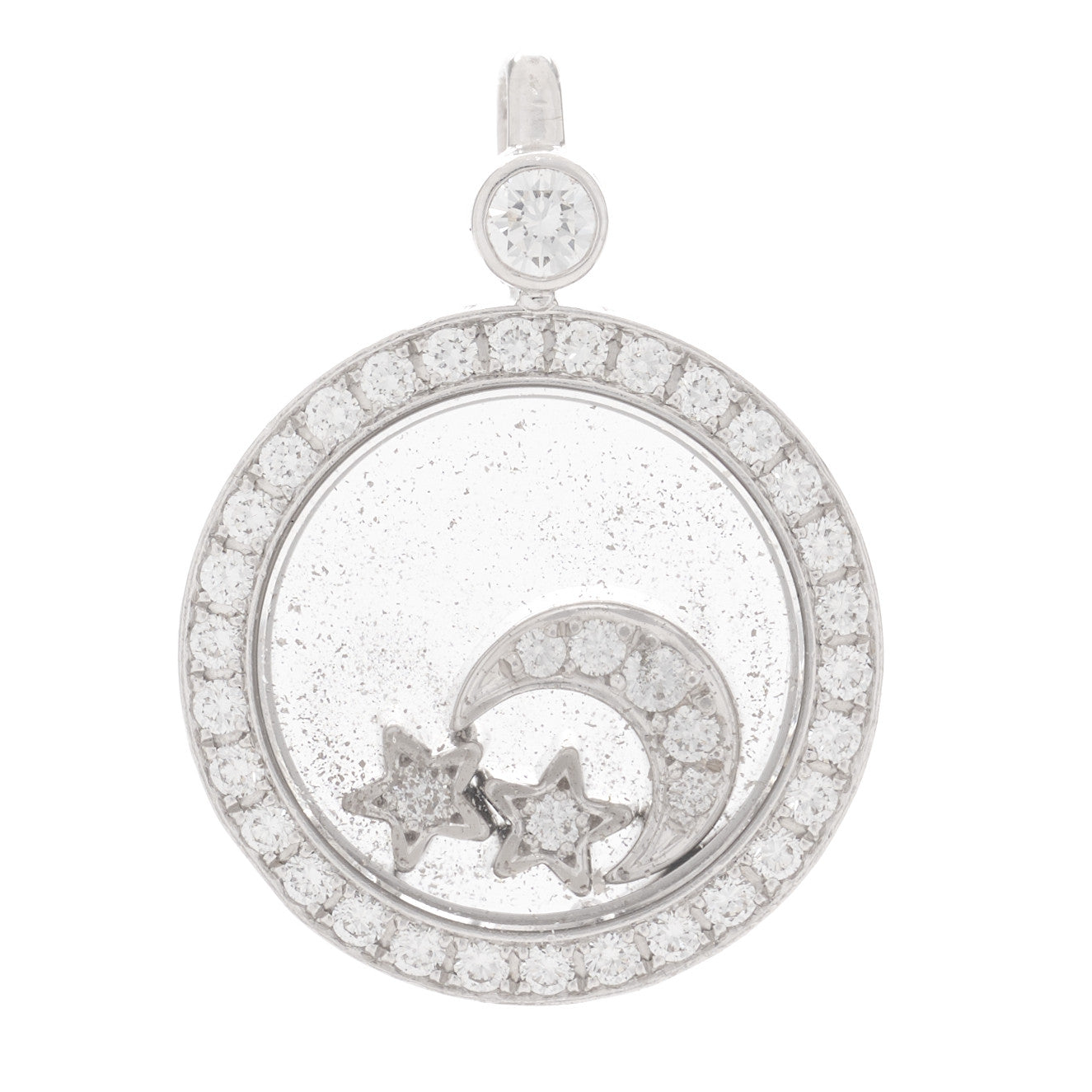 Chopard 18K Diamond Happy Diamonds Stars Moon Pendant 1 of 5