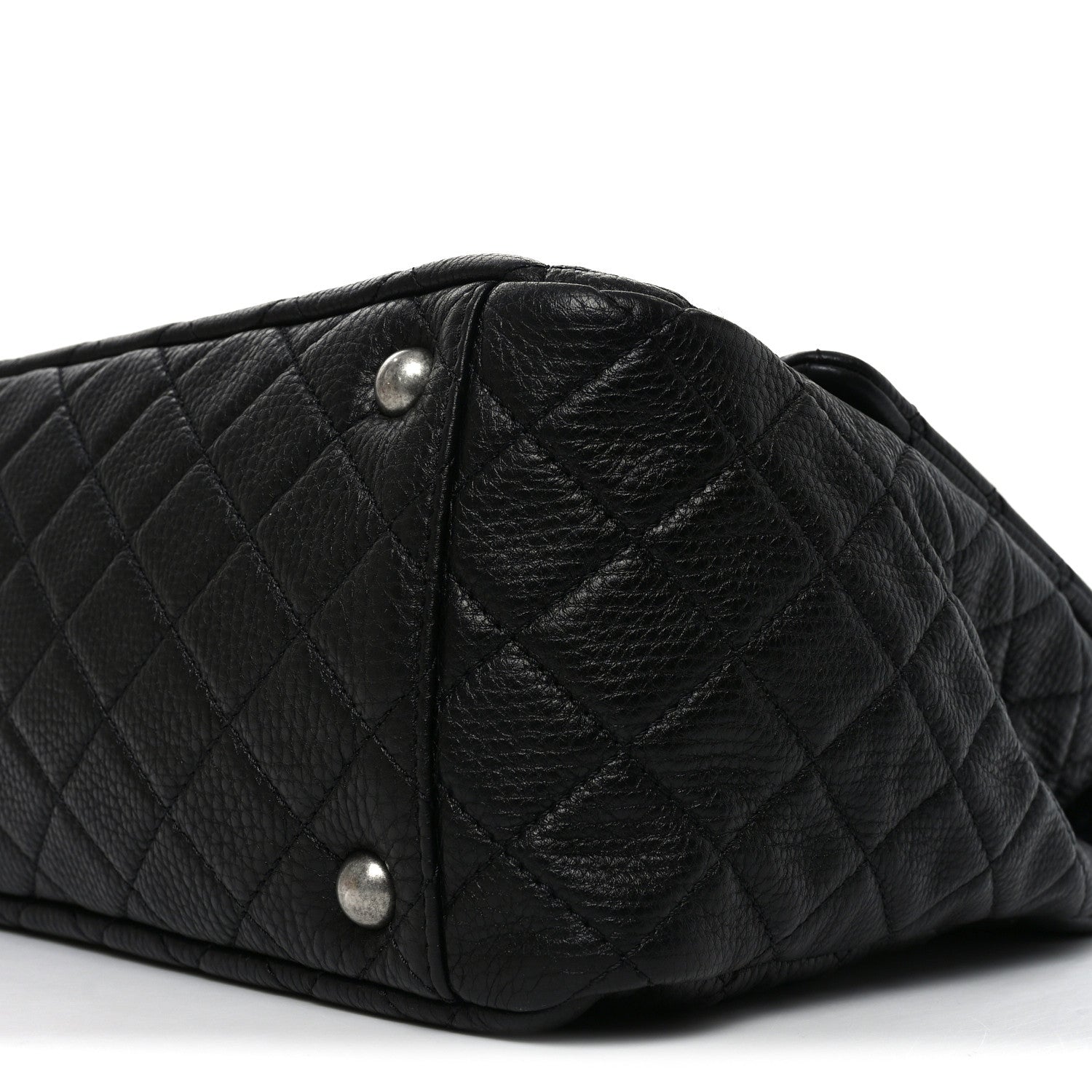 Chanel Grained Calfskin Quilted XXL Travel Flap Bag Black Black 10 of 10
