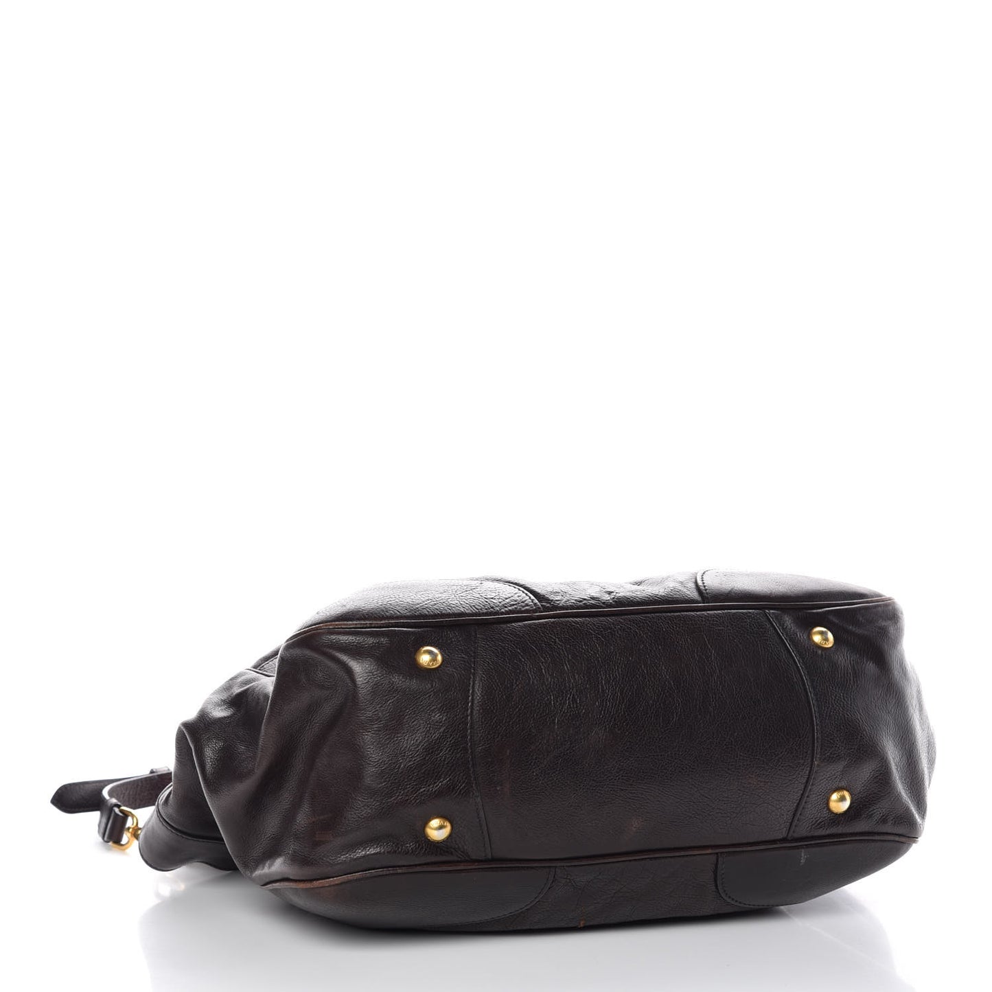 Glace Calfskin Side Pocket Tote Brown
