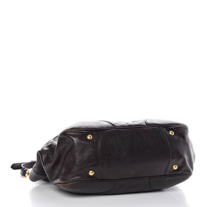 Prada Glace Calfskin Side Pocket Tote Brown 5 of 10