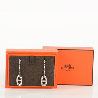 Hermes Sterling Silver Farandole Drop Earrings 4 of 6
