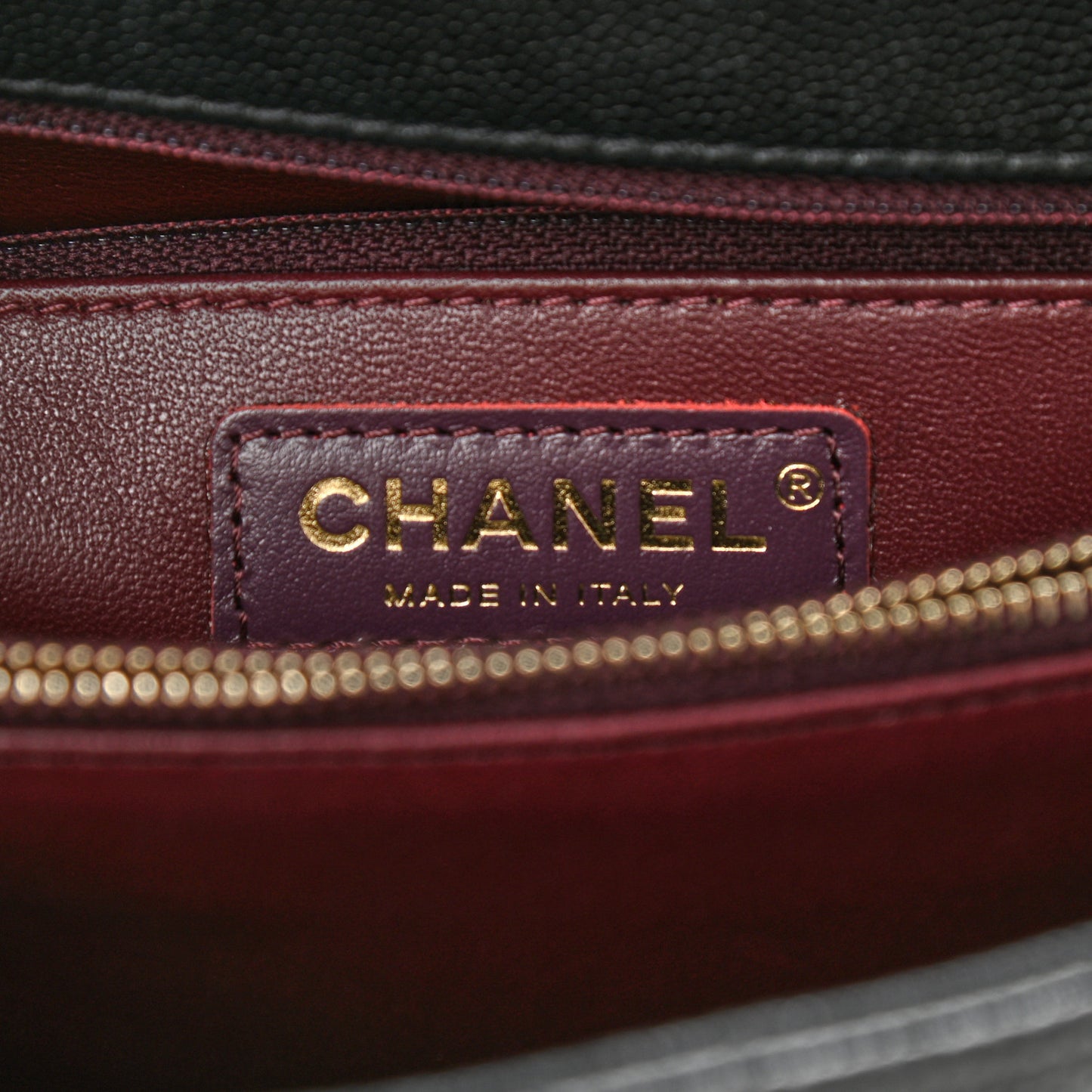 Caviar Quilted Small Coco Handle Flap Black