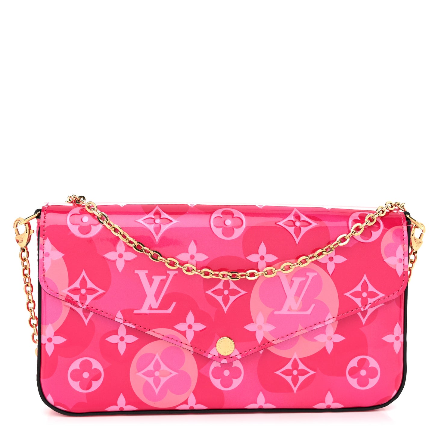 Vernis Valentine Pochette Felicie Chain Wallet Fuchsia