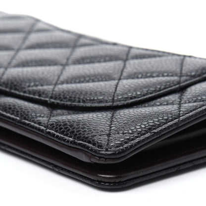 Chanel Caviar Quilted Yen Wallet Black 15 of 19