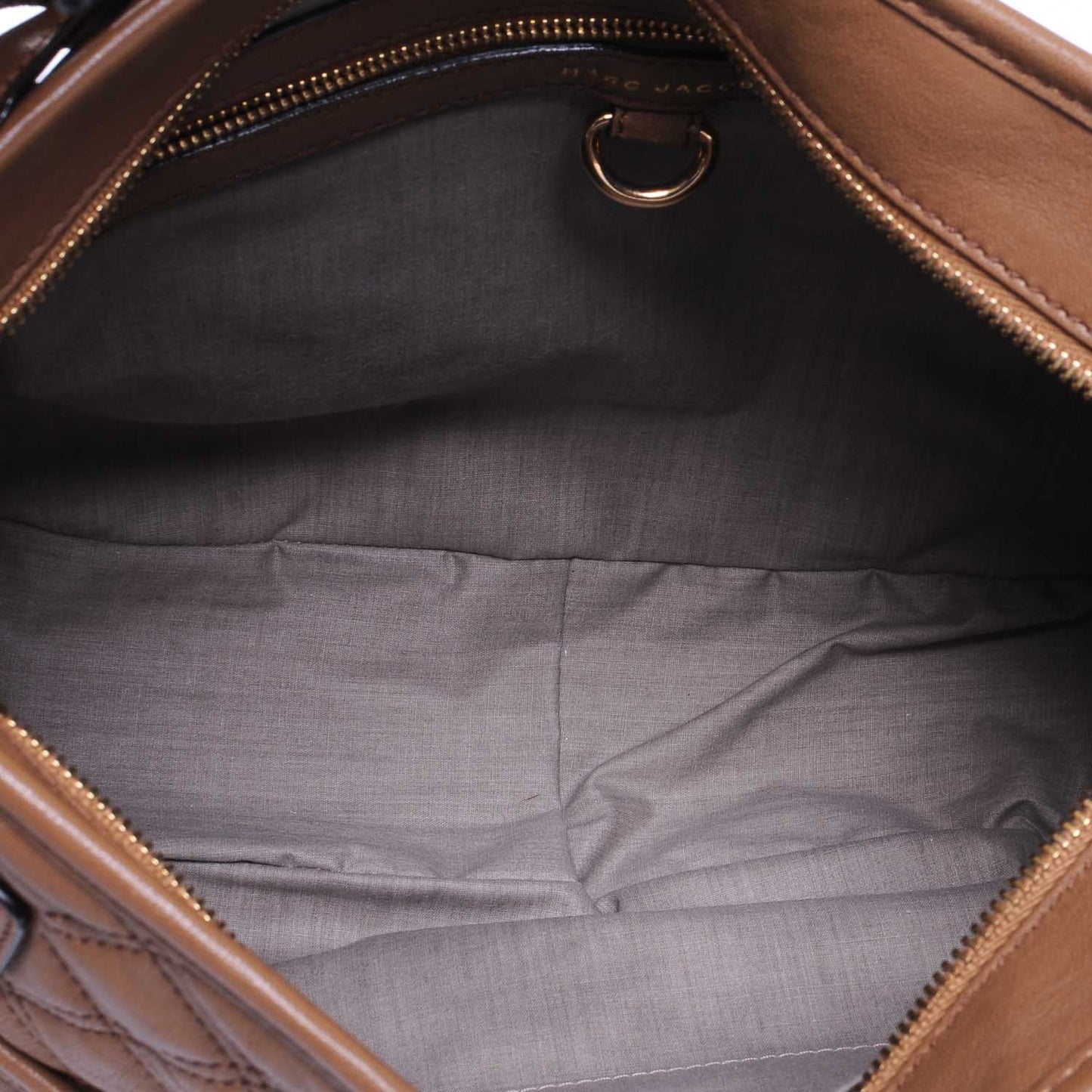 Leather Quilted Iris Hobo Taupe