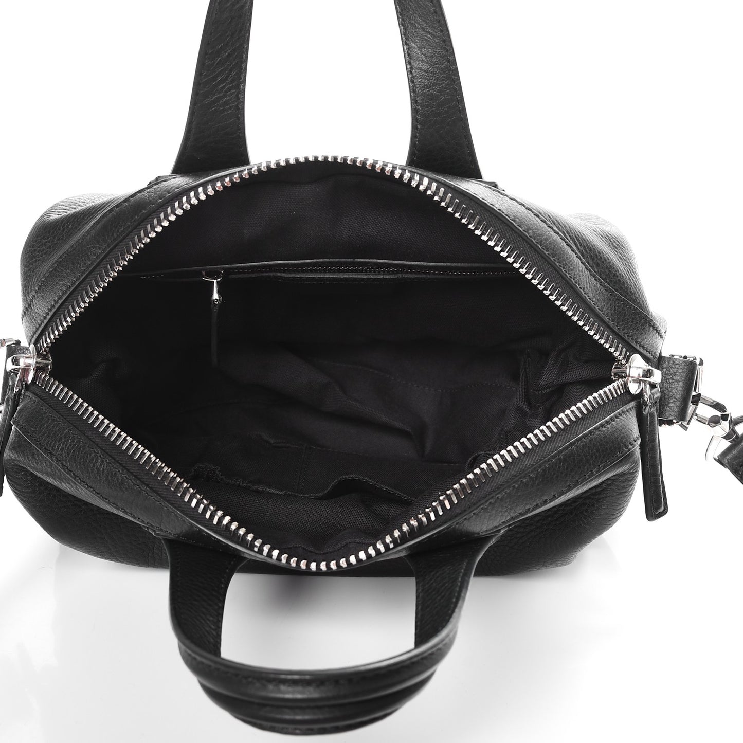 Pebbled Calfskin Small Nightingale Black