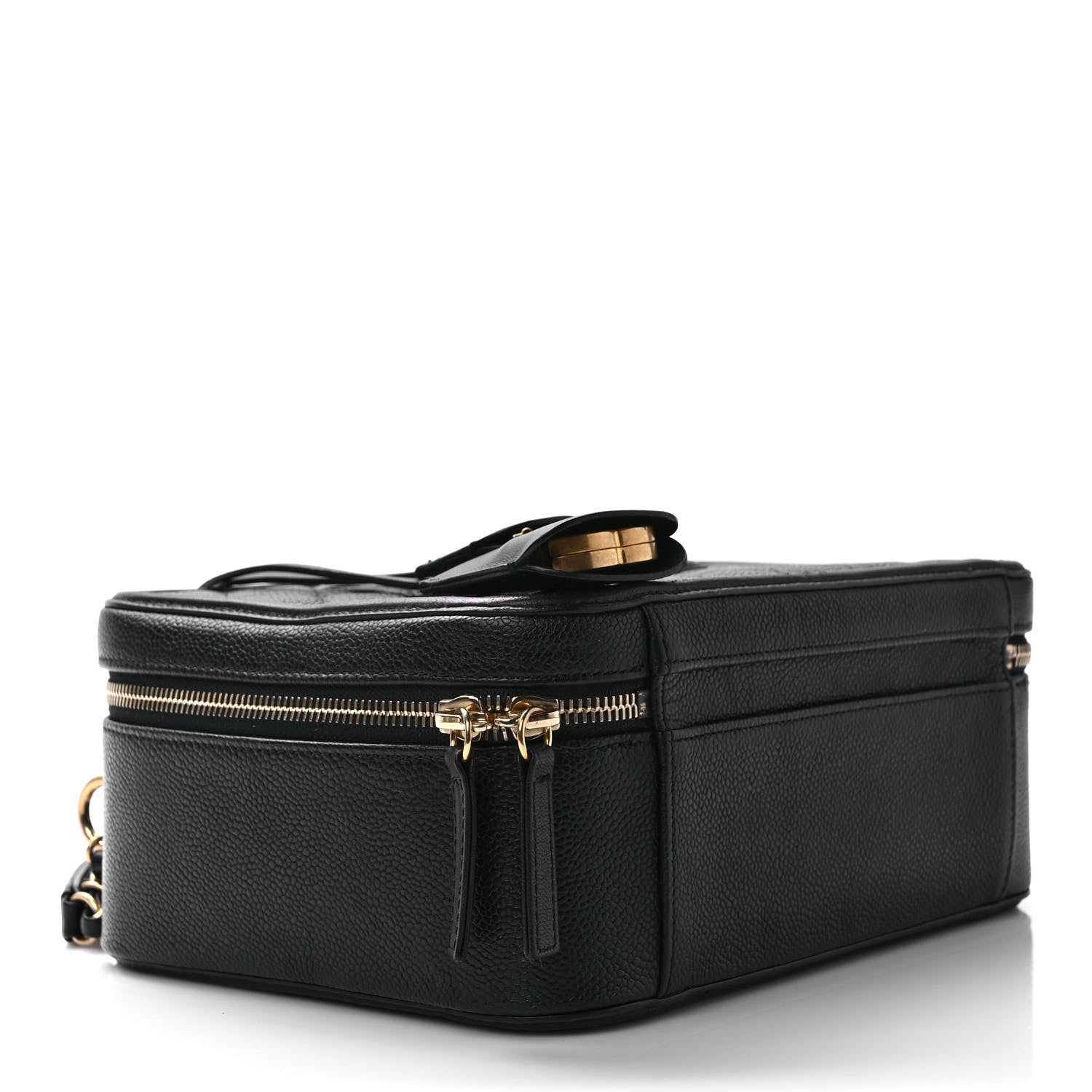 Chanel Caviar Quilted Large CC Filigree Vanity Case Black 4 of 9