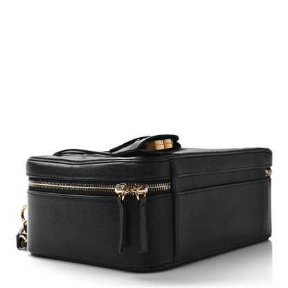Chanel Caviar Quilted Large CC Filigree Vanity Case Black 4 of 9