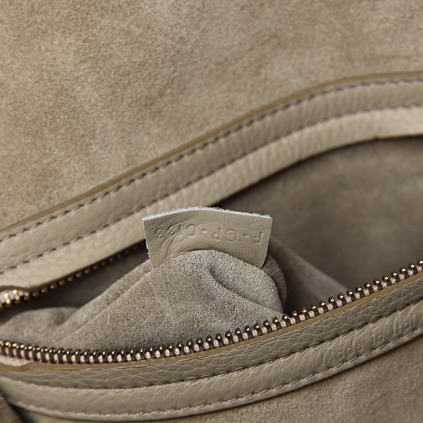 Supple Calfskin Medium Phantom Luggage Beige