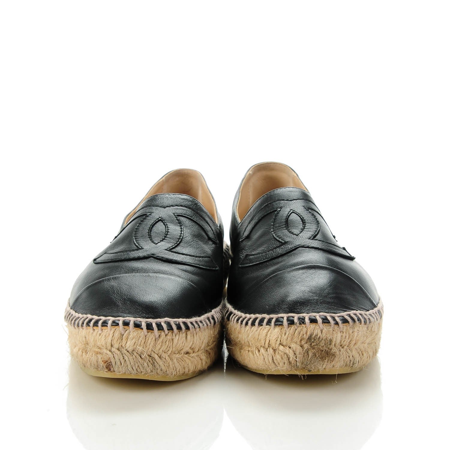 Chanel Lambskin CC Espadrilles 41 Black 3 of 11