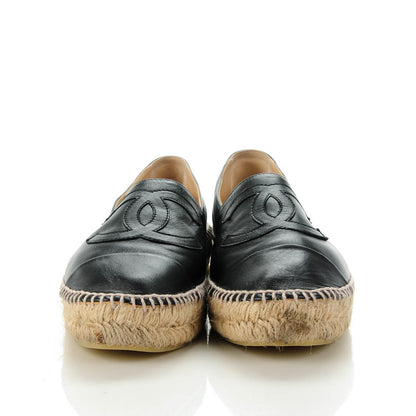 Chanel Lambskin CC Espadrilles 41 Black 3 of 11