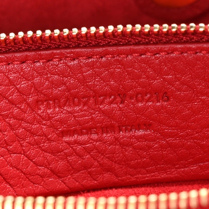 Saint Laurent Calfskin Canvas Small Muse Two Red 7 of 10