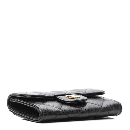 Chanel Caviar Quilted Flap Card Holder Wallet Black 4 of 8